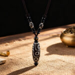 Tibetan Agate Dzi Bead Pendant