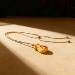 Rotatable Gourd Sand Gold Fortune Bag Pendant Necklace