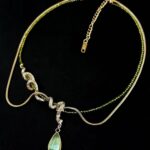 Snake – Design Olive Green Crystal Wood