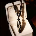 Tibetan Agate Dzi Bead Pendant