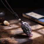 Obsidian Pixiu Pendant for Water Element Balance, Wealth – Attracting Jewelry