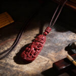 High – Purity Cinnabar Pixiu Pendant Necklace