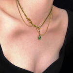 Snake – Design Olive Green Crystal Wood