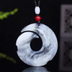 Xinjiang Hetian Jade Smoke Jade Fortune – Turning Pendant Dragon Hook Jade Pendant