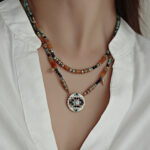Vintage Multi – Stone Beaded Layered Necklace