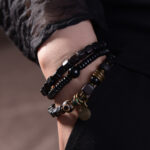 Ebony Beaded Stackable Bracelet