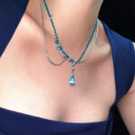 Snake – Design Teal Crystal Necklace