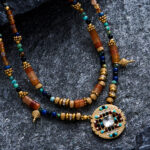 Vintage Multi – Stone Beaded Layered Necklace