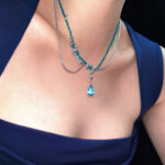 Snake – Design Teal Crystal Necklace