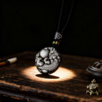 Natural rainbow eye obsidian pi xiu pendant jade necklace men’s and women’s couple pendant