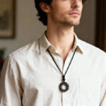 Natural Obsidian Pixiu Peace Buckle Pendant for Water Element