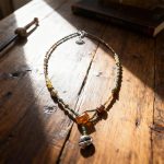 Natural Citrine & African Turquoise Beaded Choker Necklac