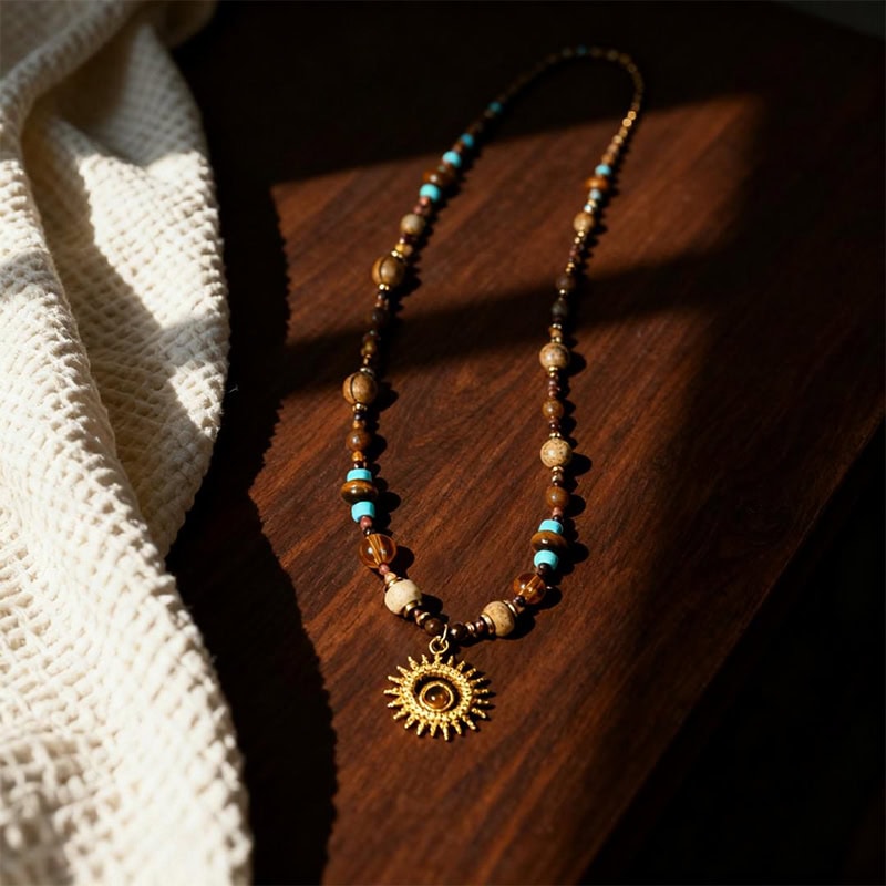 Ethnic - Style Vintage Beaded Necklace