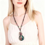 Handmade Colorful Glass Pendant Necklace