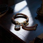 Five-Color Rope Thangka Braided Bracelet with Six-Syllable Mantra Charm