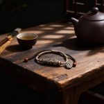 Multi-Treasure Inlaid Dzi Bead Braided Bracelet with Yak Bone and Gau Box