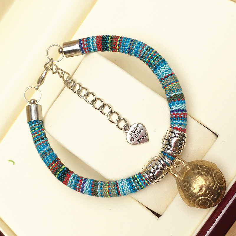 Ethnic - Style Pet Collar with Bell