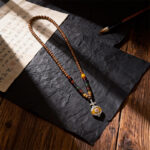 Ethnic – Style Beaded Long Necklace with Zen Retro Pendant