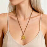 Ancient Craft Eight Treasures Compass Vajra Pestle Necklace