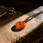 Red Agate Pixiu Peace Buckle Pendant for Fire Element Balance