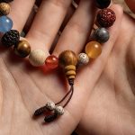 Eighteen-Seed Bodhi Bead Bracelet with Multi-Treasure Inlay