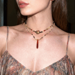 Ethnic Jade Agate Water – Drop Necklace