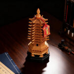 Peach Wood Wenchang Tower Ornament