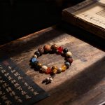 Eighteen-Seed Bodhi Bead Bracelet with Multi-Treasure Inlay