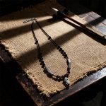 Pixiu Pendant Obsidian & Tiger Eye Stone Choker Necklace