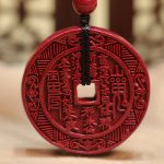 Cinnabar Mountain Ghost Coin Pendant Necklace