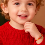 Hetian Jade Peace Buckle Red String Bracelet for Kids