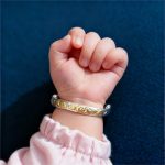 Baby Fine Silver Cloud Pattern Bracelet Set
