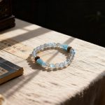 Aquamarine & Gray Moonstone Bracelet for Hope & Light