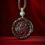Hetian Jade Qingyu Tai Chi Peace Buckle Pendant