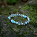 Aquamarine & Gray Moonstone Bracelet for Hope & Light