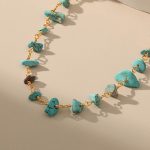 Turquoise Irregular Bead Anklet