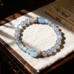Aquamarine & Gray Moonstone Bracelet for Hope & Light