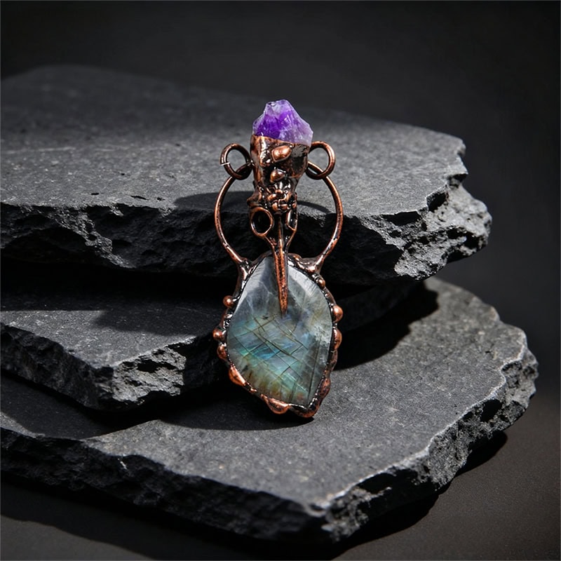 Natural Stone Pendant Necklace