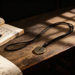 Antique Mountain Ghost Coin Pendant