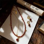 Red Agate Fire Element Jewelry Set
