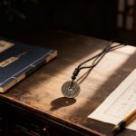 Antique Mountain Ghost Coin Pendant