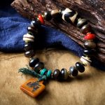 Yak Bone Dzi Bead Bracelet