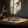 Dragon Blood Stone & Hetian Jade Bracelet