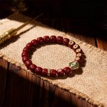 Hand-Embedded Cinnabar-Offering Moon and Star Bodhi Bracelet
