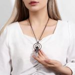 Natural Crystal Raw Stone Pendant with Artistic Metal Setting