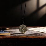 Antique Mountain Ghost Coin Pendant