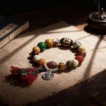 Yak Bone Multi-Treasure Bracelet with Dzi Bead