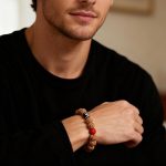 Rudraksha, Cinnabar & Dzi Bead Bracelet