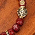 Hand-Embedded Cinnabar-Offering Moon and Star Bodhi Bracelet