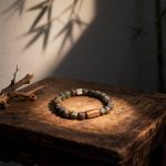 Dragon Blood Stone & Hetian Jade Bracelet